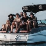 Mastercraft Offaxis team 2025 on a Mastercraft boat