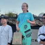 Mathieu Perren on the wakesurf European podium in Doussard